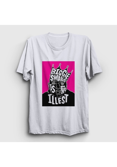 Presmono Unisex Biggie The Notorious Bıg T-shirt Beyaz