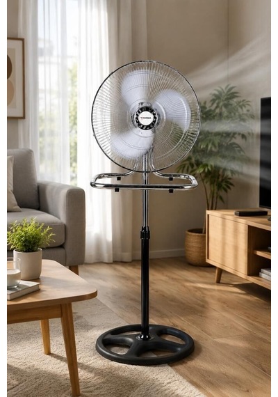 Delux Serisi Vantilatör 18 Inc 55w Fan Sf03 Gümüş Geniş Sıcak Oda