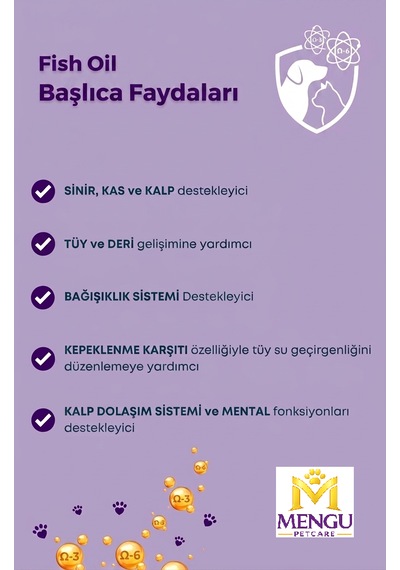 Fish Oil - Kedi Ve Köpekler İçin Balık Yağı Omega 3-6 Epa Dha Norveç Somon Yağı Bağışıklık Desteği