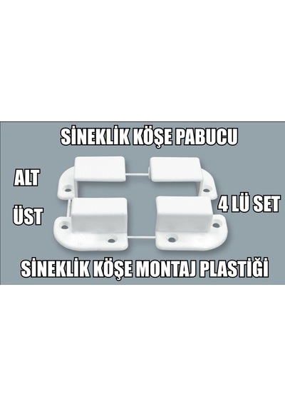 Sineklik Pabucu Ayağı 4 Köşe Takım 10 Mm X 20 Mm