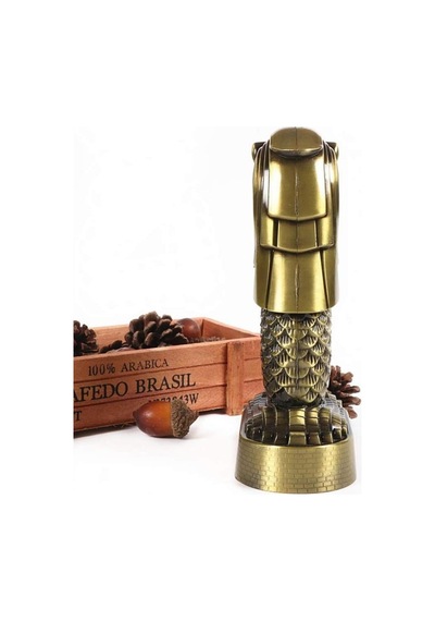 Vintage Metal Singapur Merlion Biblo Antik Bronz 16 Cm