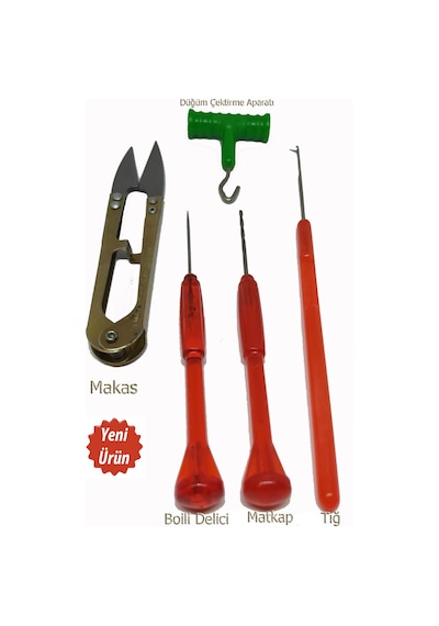 Boili Tığ Delici Matkap Düğüm Çektirme Makas Takımı (5 Li Set)