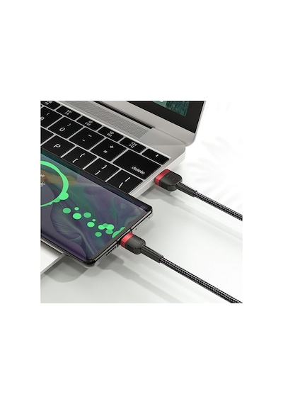 Kuulaa Mikro Usb 3A Hızlı Şarj 0.50Cm Kısa Android Usb Şarj Kablo Siyah - Gri