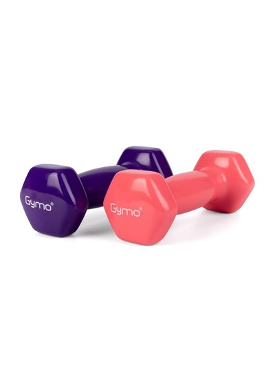 Gymo Hex Shape Vinil Dambıl 2x1kg Mor