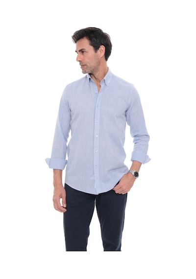 Slim Fit Uzun Kol Yaka Düğmeli Nefes Alan Keten Hediye Kutulu Erkek Gömlek Fs-004548 - Mavi-3236 MAVİ Slim Fit Uzun Kol Yaka Düğmeli Nefes Alan Keten Hediye Kutulu Erkek Gömlek Fs-004548 - Mavi-3236 MAVİ