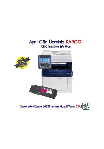 Xerox Workcentre 6655I Kırmızı Uyumlu Toner - 106R02753