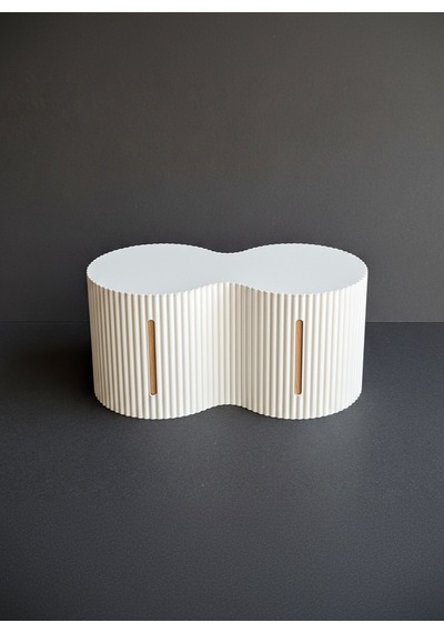 Dekoratif Tuvalet Kağıdı Kutusu 2 Li Rulo Kapasiteli Organizer -14x26x12 Cm Beyaz
