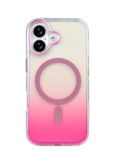Apple Uyumlu iPhone 17 Kılıf M-safe Şarj Özellikli Transparan Renk Geçişli Zore Toros Kapak Gold