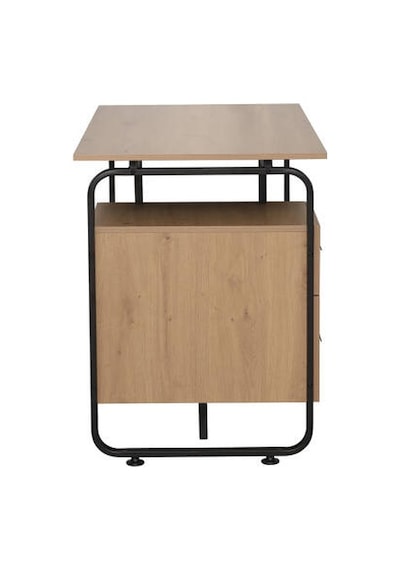 Retro 2 Çekmeceli Metal Ayaklı Çalışma Masası-ceviz/siyah 120x76x60 Cm Siyah - Ceviz Retro 2 Çekmeceli Metal Ayaklı Çalışma Masası-ceviz/siyah 120x76x60 Cm Siyah - Ceviz