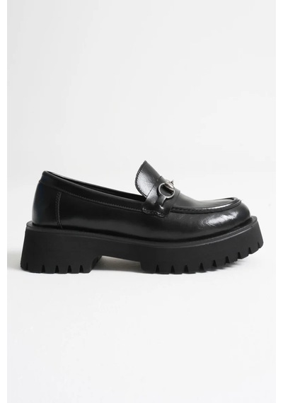 Trendella Toka Detaylı Siyah Günlük Loafer Ayakkabı Tr10ms04a