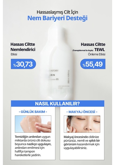 Nem Veren Makyaj Öncesi Parlak Bitişli Bakım Losyonu Dermatory Hyaluron Barrier Skin Prep Lotion B5