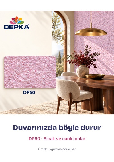 Depka Pamuk Sıva Dp60 2 Kg 7-8 M² İpek Sıva Alternatifi Isı Ve Ses Yalıtımlı Dekoratif Sıva