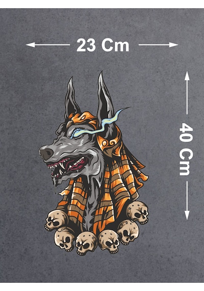 Anubis Mumya Kurukafa Sticker - Araba Oto Araç Motosiklet Karavan Cam Sticker - 00055 40x23 Cm