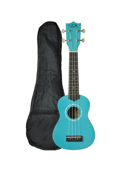 Puka UK-21BL Soprano Ukulele Mavi + Kılıf