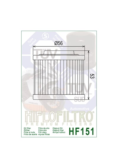 Bmw F650 Gs / Dakar 00-07 Yağ Filtresi Hiflo Hf 151