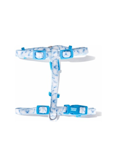 Swissplus Urban Paws Blue Batic Geri Dönüştürülmüş H-tipi Köpek Göğüs Tasması Pembe - Pudra
