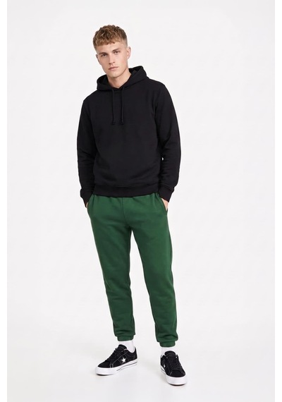 Markapia Erkek Kapüşonlu İçi Polarlı Sweatshirt Siyah