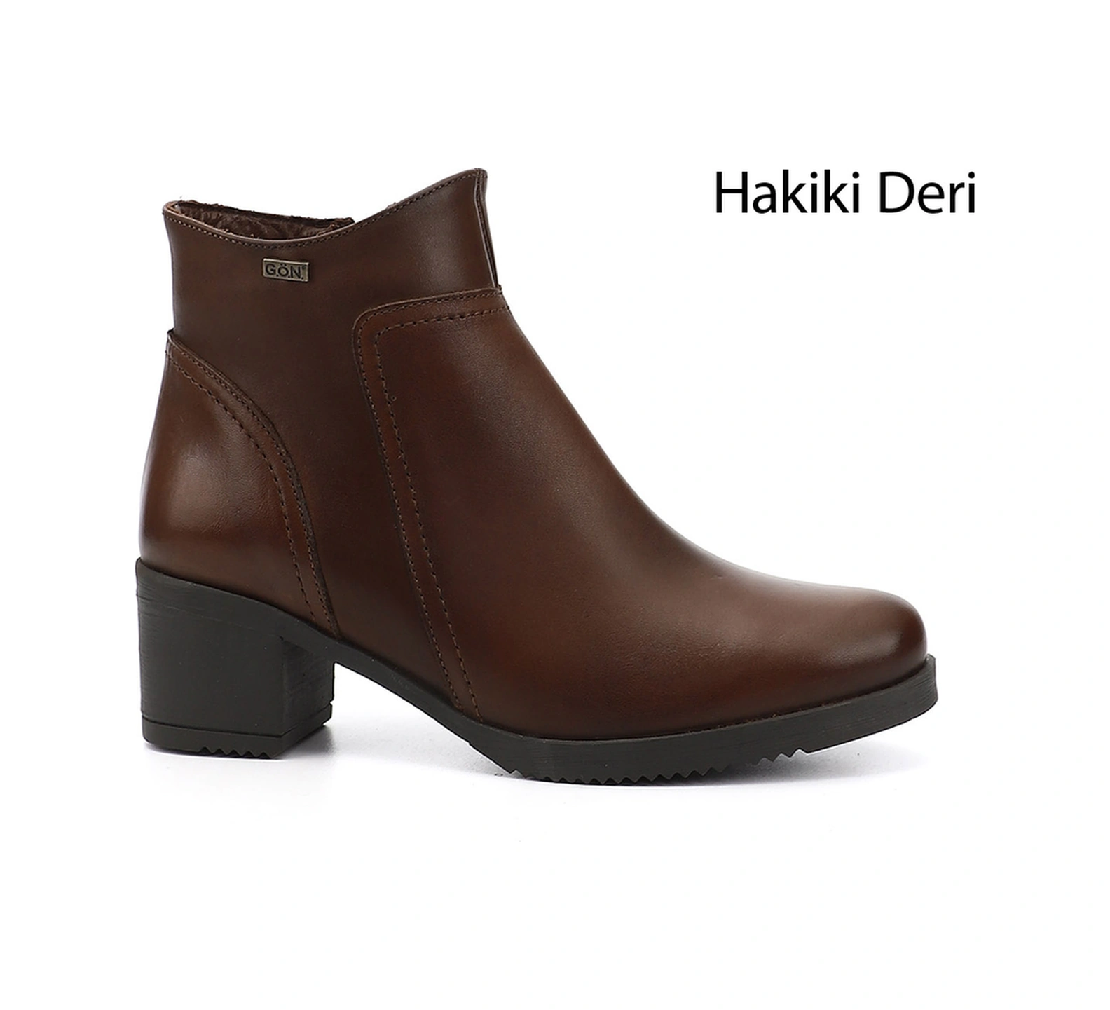 Gönderi(R) Gönderi R Kadın Kahve Antik Fermuarlı Kalın Topuklu Hakiki Deri Bot Gkzb13451487 Kahve