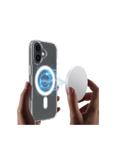 Teknomoda Apple Uyumlu iPhone 17 Kılıf Magsafe Wireless Kablosuz Şarj Manyetik Şeffaf Silikon Kapak Şeffaf