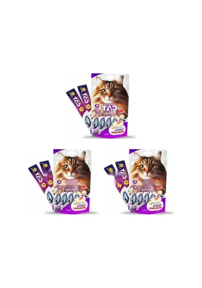 Sıvı Kedi Ödülü, Ton-deniz Tarağı, 5x15 Gr, 3'lü Paket