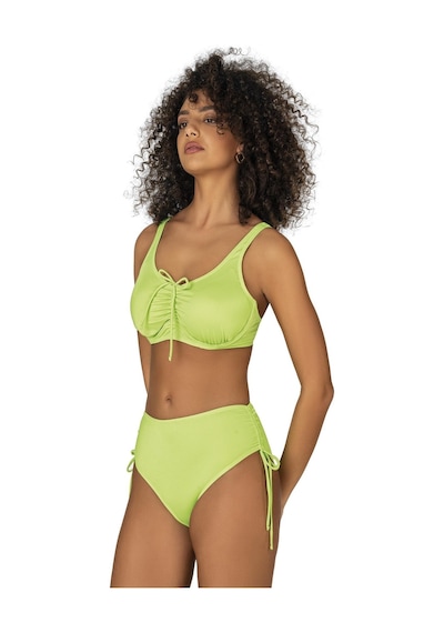 Endeep Kadın Büyük Beden Balenli Destekli Bağlama Detaylı Yeşil Bikini Takımı-yeşil Yeşil