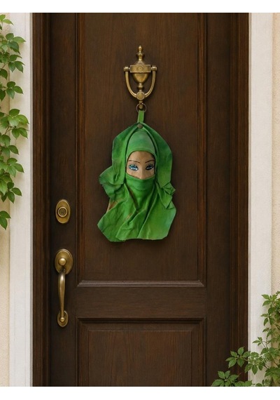 El Yapımı Deri Maske Duvar Süsü Bohem Ev Dekoru 68613932