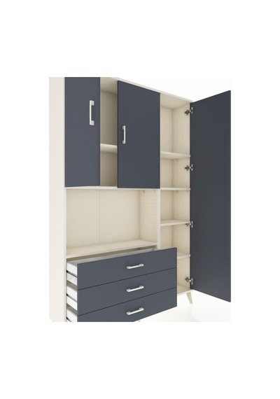 Arges Dolap 7 Raflı 3 Çekmeceli 3 Kapaklı 132x30x195 Aytaşı-antrasit/antrasit Antrasıt/antrasıt Arges Dolap 7 Raflı 3 Çekmeceli 3 Kapaklı 132x30x195 Aytaşı-antrasit/antrasit Antrasıt/antrasıt