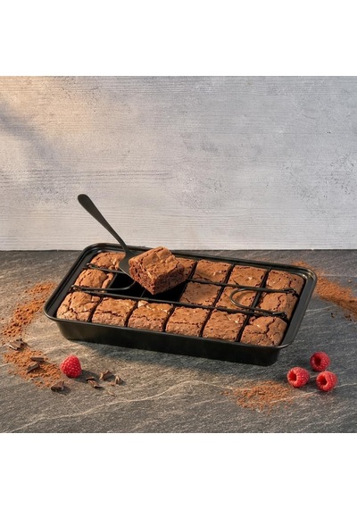 Deconox 18 Bölmeli Kare Kesim Brownie Ve Kek Kalıbı - Yanmaz, Yapışmaz Ve Çizilmez Karbon Çelik Fırın Tepsisi Diğer
