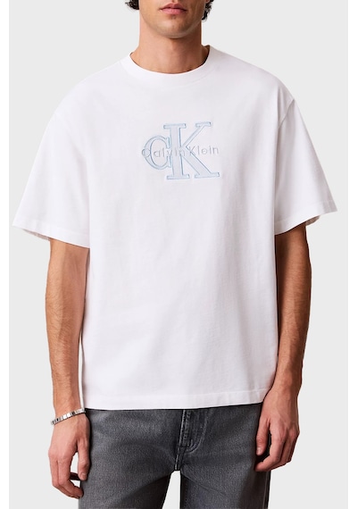 Calvin Klein Erkek T Shirt Lv04rf819g Yaf Beyaz Beyaz