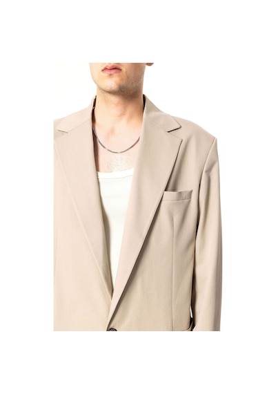 Vamos Oversize Blazer Ceket Bej