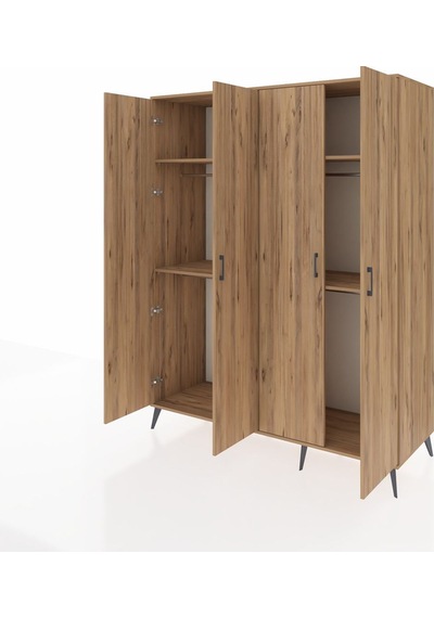 Kronos Gardrop 4 Raflı 4 Kapaklı 4 Askılı 176x59x221 Çam-çam Çam Kronos Gardrop 4 Raflı 4 Kapaklı 4 Askılı 176x59x221 Çam-çam Çam