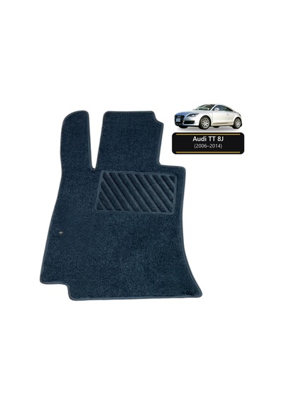Oto Halı Paspas Seti Audi Tt 8j 2006 2014 Uyumlu - Siyah Logosuz Kaymaz & Şık Tasarım