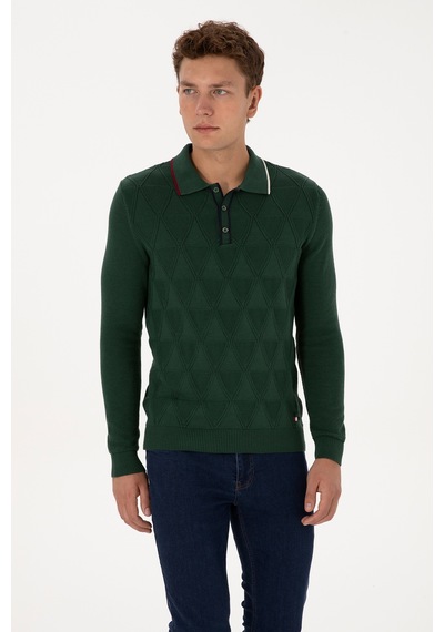 U.s. Polo Assn. Erkek Koyu Yeşil Kazak /triko 50308307-vr079 Koyu Yesıl