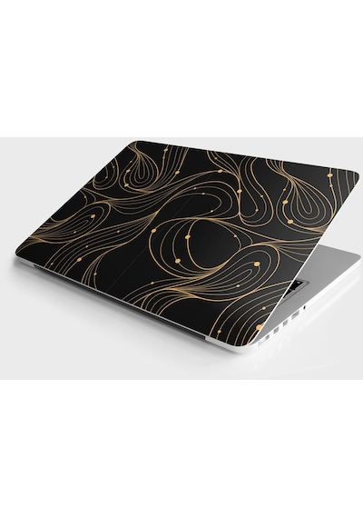 Laptop Sticker Bilgisayar Notebook Pc Kaplama Etiketi Siyah Çizgiler