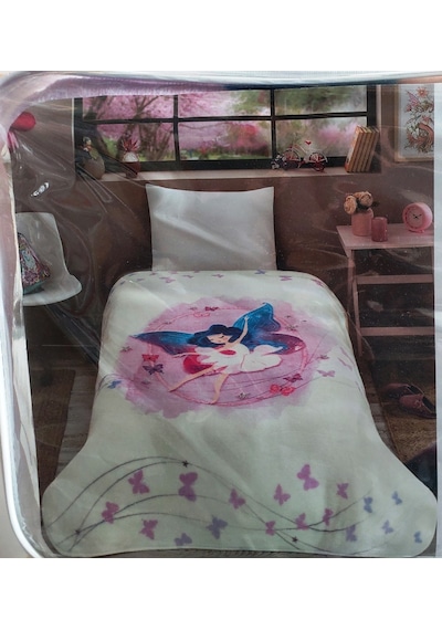 Özdilek Prime Tek Kişilik Çocuk Battaniye 155x215 -fairies Yeni Krem