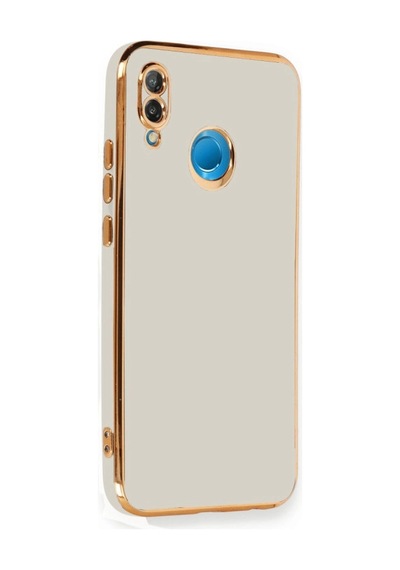 Huawei P20 Lite Kılıf Volet Silikon - Beyaz -