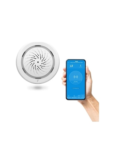 Akıllı Kablosuz Kapı Pencere Sensörü Ve Iç Ortam Nem-ısı Ölçer-siren, Wifi, Uzaktan Takip, Tuya