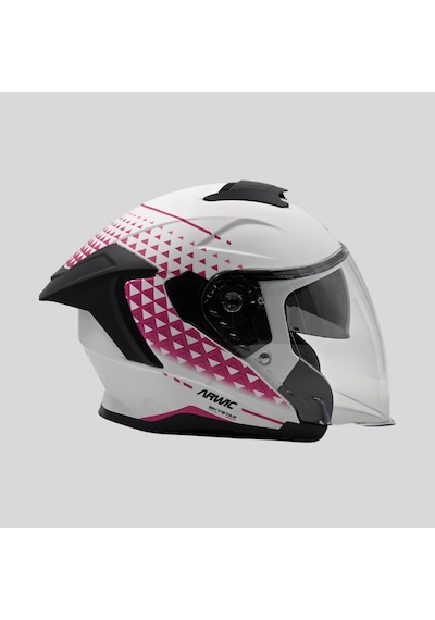 Arwic AR836 Skystar Yarım Ece-R 22.06 Motosiklet Kaskı Pembe