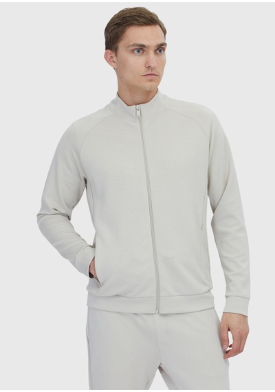 Ramsey Taş Dik Yaka Düz Sweatshirt