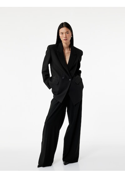 Koton Uzun Kollu Kapaklı Cep Detaylı Oversize Kruvaze Blazer Ceket Siyah 6wak50051uw Siyah Koton Uzun Kollu Kapaklı Cep Detaylı Oversize Kruvaze Blazer Ceket Siyah 6wak50051uw Siyah