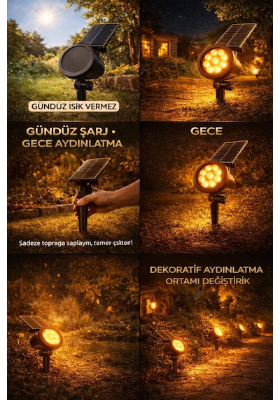 Güneş-solar Enerjili 10 W Yüksek Işık Çim Armetür Günışığı Renk
