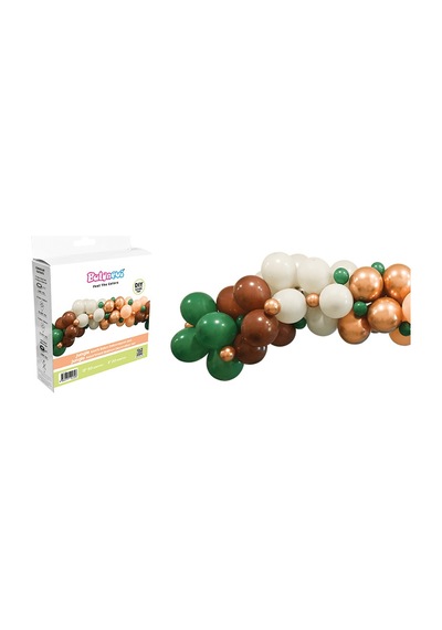 Balonevi Jungle Asorti Balon Dekorasyon Seti 70 Adet 12 + 5 Çok Renkli