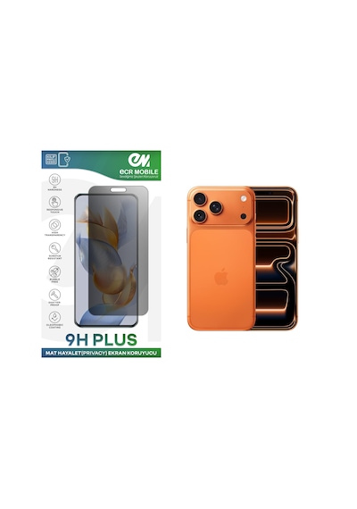 Apple Uyumlu   iPhone 17 Pro Max İle Ekran Koruyucu 9h Esnek Nano Kırılmayan Mat Hayalet Privacy