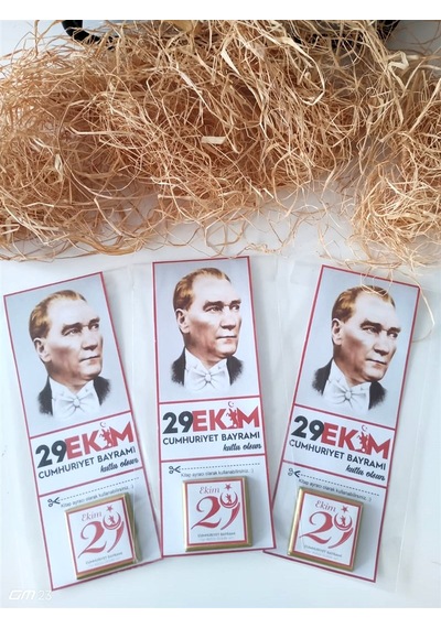 Farklı Market 29 Ekim Cumhuriyet Bayramı Çikolatası Ve Kitap Ayracı 20 Adet