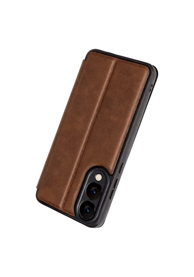 Galaxy Uyumlu S25 Edge Flip Cover - Taba standart