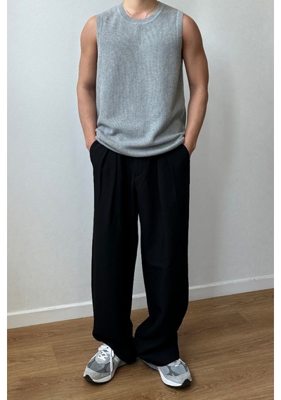 Erkek Bisiklet Yaka Oversize Süveter Gri