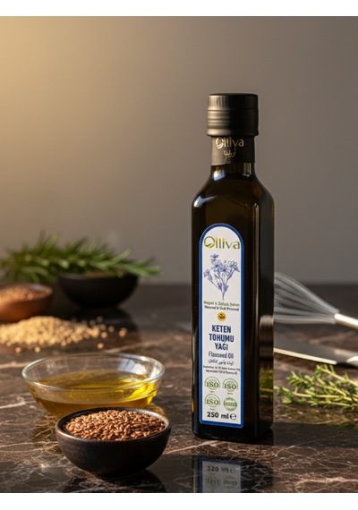 %100 Doğal Keten Tohumu Yağı 250 Ml Soğuk Sıkım Cam Şişe