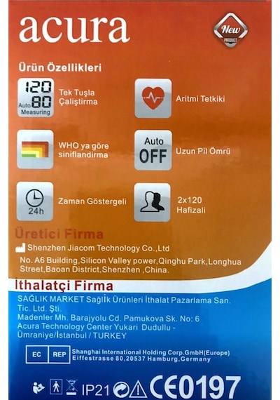 Acura AC-475K Tam Otomatik Üst Koldan Ölçer Konuşan Tansiyon Aleti
