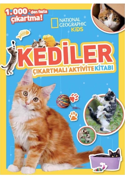 National Geographic Kids Kediler Çıkartmalı Faaliyet Kitabı