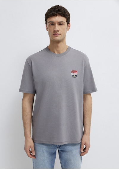 Mavi - Mavi Jeans Baskılı Gri Tişört 0613599-85550